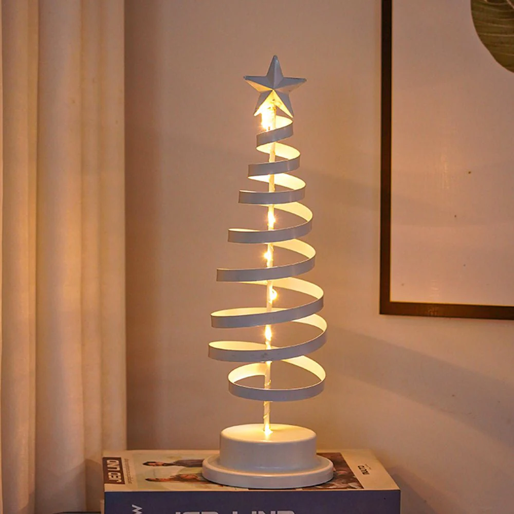 SPIRABRIGHT – LED Christmas Tree with Spiral Design and Star Accent (33 cm) - Image 10