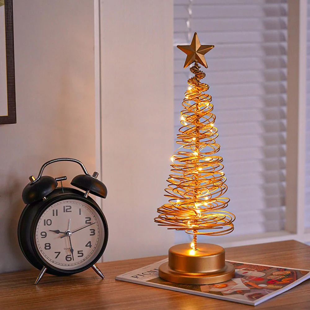 SPIRABRIGHT – LED Christmas Tree with Spiral Design and Star Accent (33 cm) - Image 2