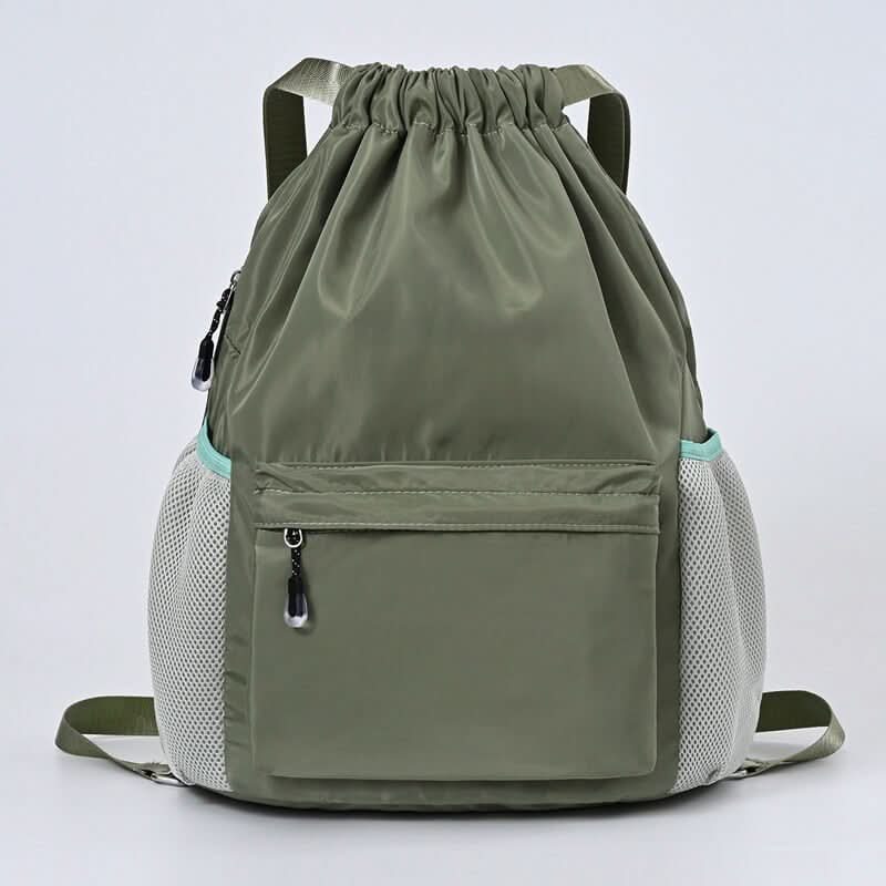 SportCord – Sporty Drawstring Backpack with Shoe Compartment & Pockets - Image 5