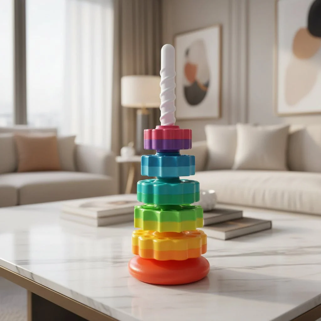 STACKIPEL – Montessori Rainbow Stacking Toy for Toddlers