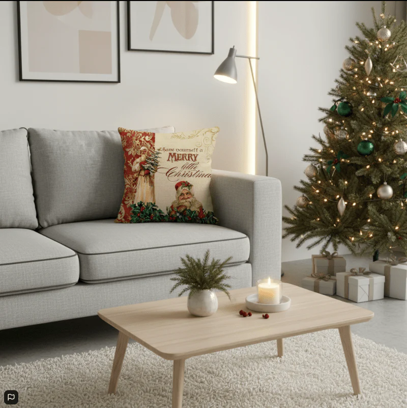 STARVELV – Festive 18-Inch Velvet Pillowcase with Hidden Zipper for Christmas Decoration - Image 3