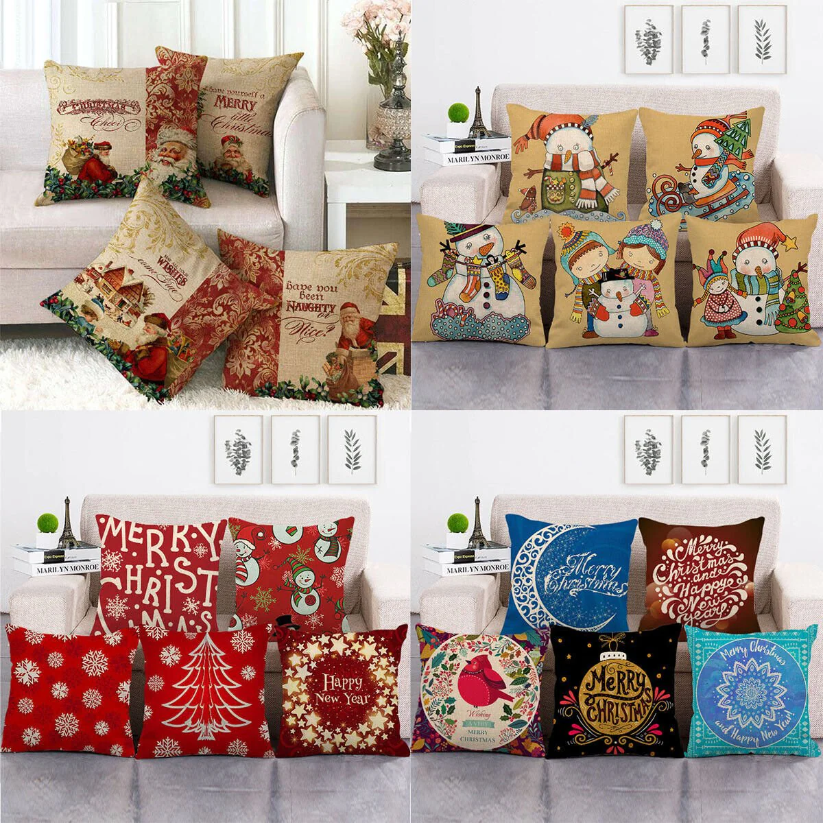 STARVELV – Festive 18-Inch Velvet Pillowcase with Hidden Zipper for Christmas Decoration - Image 7