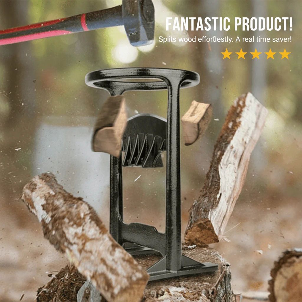STEADYSPLIT – Safe cast iron firewood splitting tool for easy winter preparation - Image 4