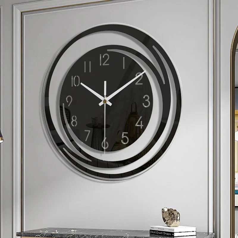 STEALTHICK – Modern Black Acrylic Wall Clock with Silent Operation - Image 2
