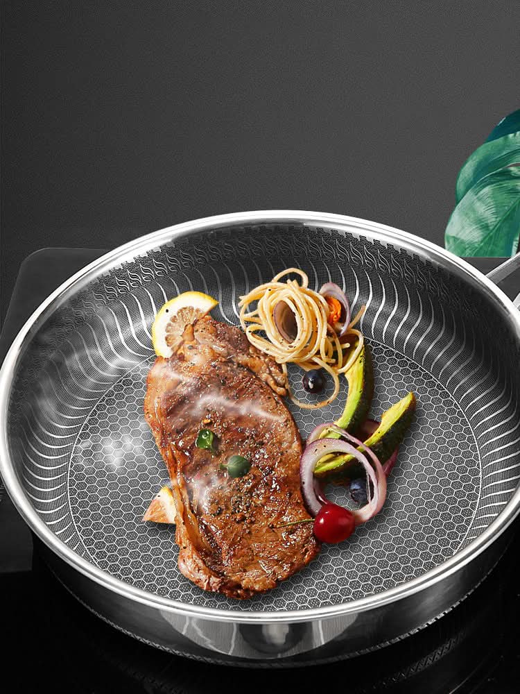 SteelCore stainless steel frying pan - Energy-saving & durable for perfect cooking - Image 4