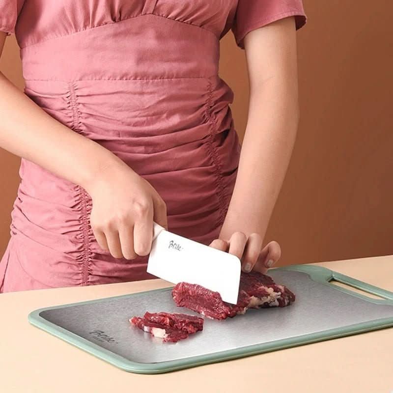 SteelEdge – Double-sided stainless steel cutting board with non-stick surface and juice groove - Image 6