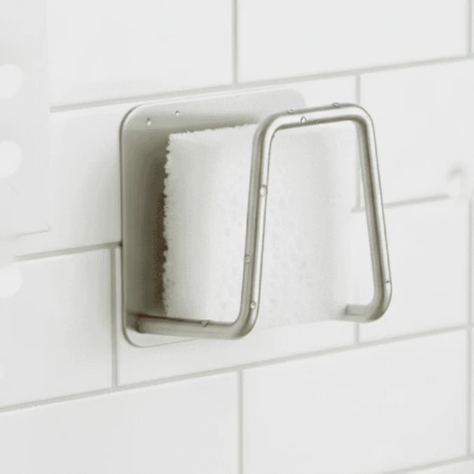 STEELSMART – Space-saving stainless steel sponge holder for sinks