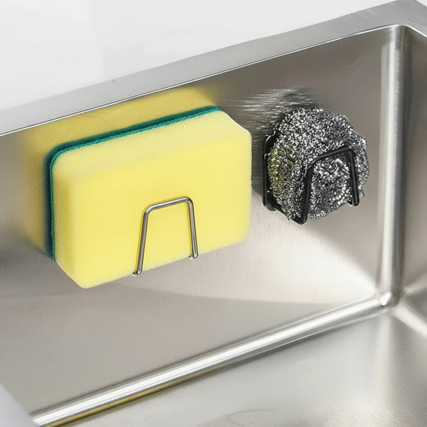 STEELSMART – Space-saving stainless steel sponge holder for sinks - Image 5
