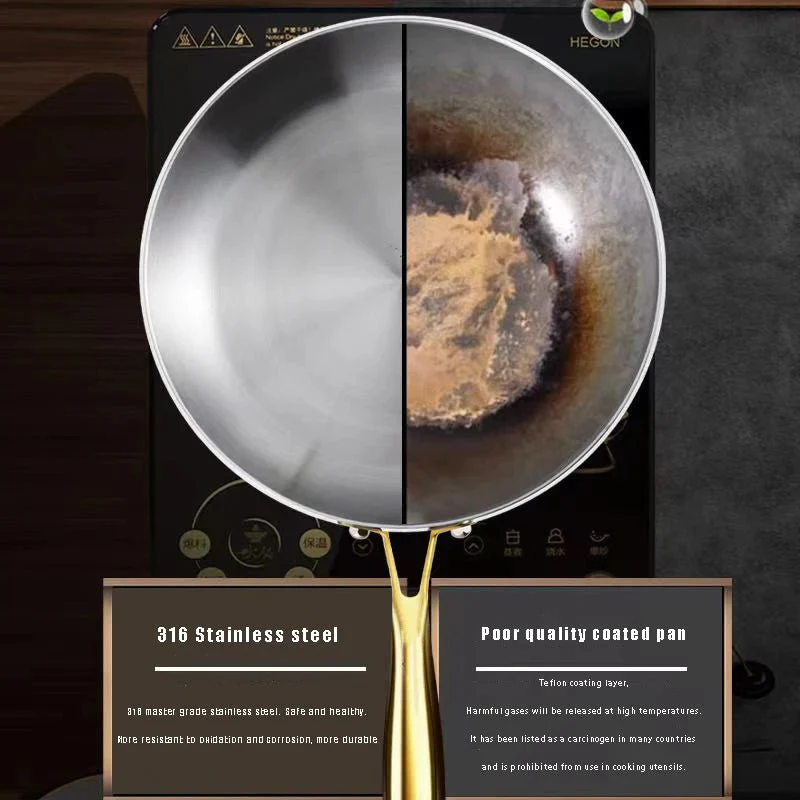 STEELTRIQ – 316 stainless steel frying pan with 7-layer design, 2 mm wall thickness and induction compatibility - Image 7
