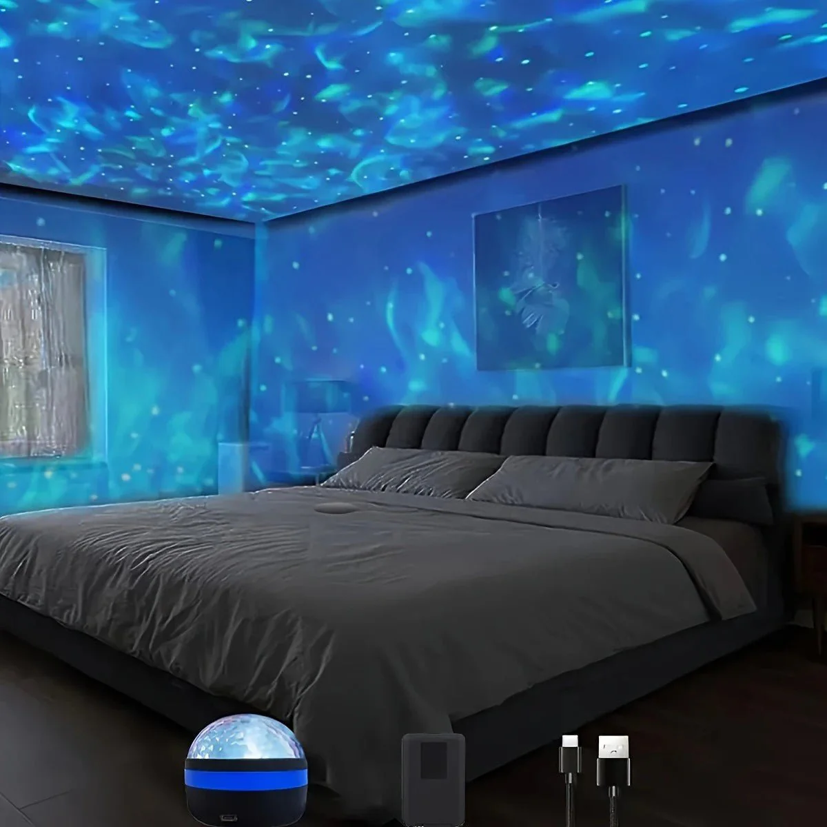 STELLARWAVE – USB-powered starry sky projector lamp for bedroom & parties - Image 2