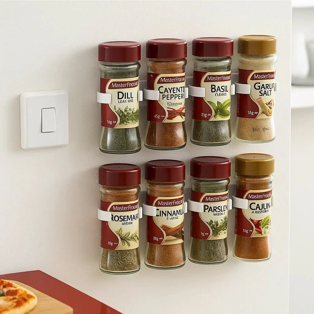 STICKHERB – Self-adhesive, wall-mounted spice rack for a tidy kitchen