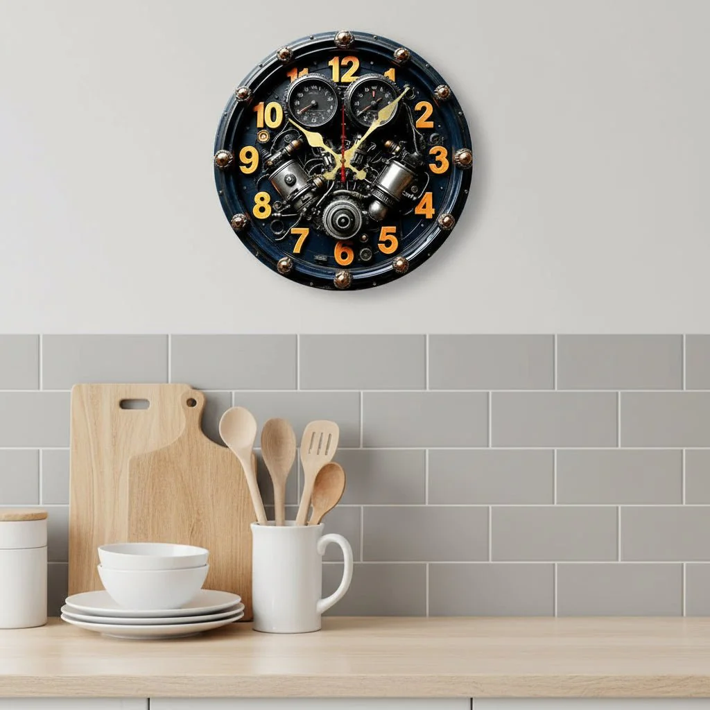 STILLA NORDLY – Silent Wooden Wall Clock for Home and Office Decoration