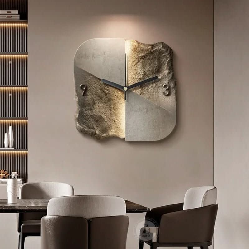 StoneAura – Modern Sandstone Wall Clock with 3D Relief & Silent Quartz Technology - Image 4