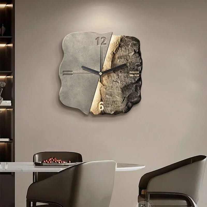 StoneAura – Modern Sandstone Wall Clock with 3D Relief & Silent Quartz Technology - Image 5