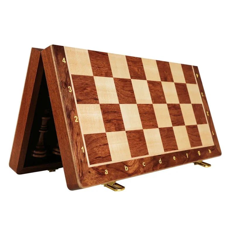 STRATEGIQON – Premium chess set made of wood with classic, foldable walnut wood board - Image 6