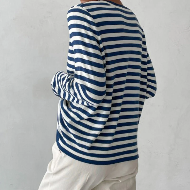 STRIPELY – Striped Long-Sleeve Shirt for Women Made of Soft Material - Image 6