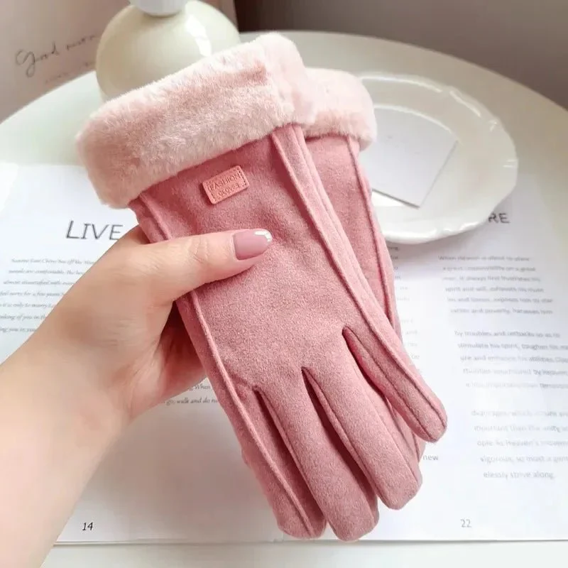COZELLE – Thick Suede Touchscreen Gloves for Cold Days - Image 4