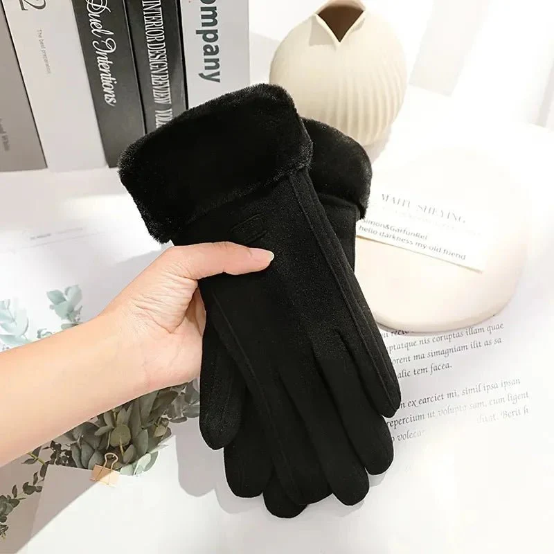 COZELLE – Thick Suede Touchscreen Gloves for Cold Days - Image 6
