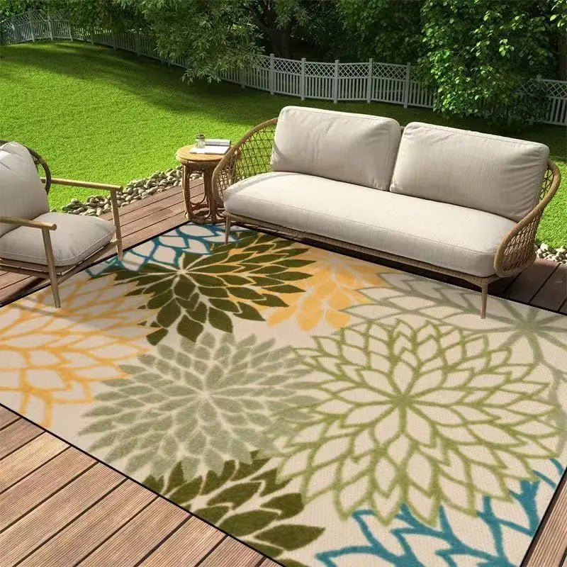 SUNBLOSSOM – Elegant floral outdoor rug for terraces, non-slip design & all-weather comfort - Image 7