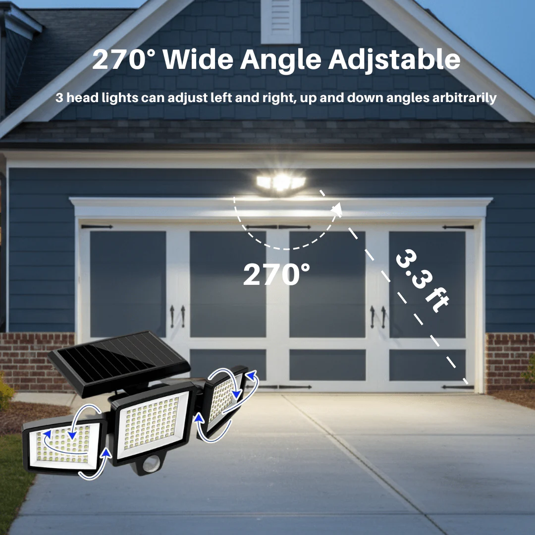 SUNDEFENSE – Solar-powered security light with motion sensor & remote control - Image 2