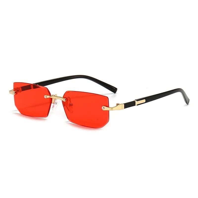 SUNEDGE - Rectangular frameless sunglasses with UV400 protection - Image 5