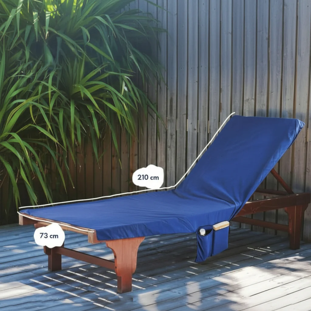 SUNLOUNGE TOWEL - Towel with pockets & non-slip grip for deckchairs - Image 11