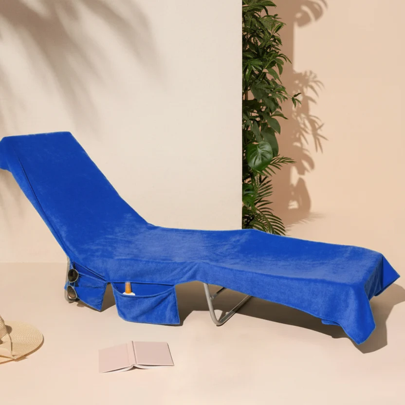 SUNLOUNGE TOWEL - Towel with pockets & non-slip grip for deckchairs - Image 3