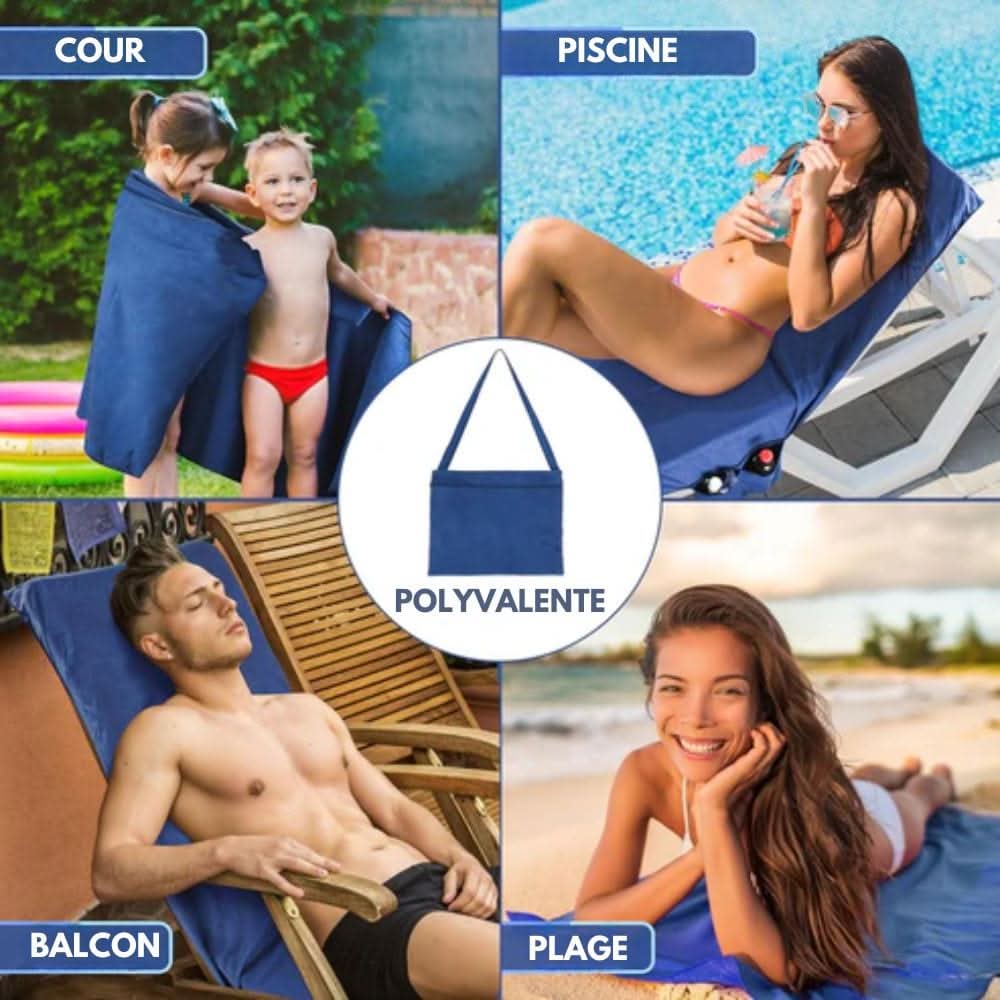 SUNLOUNGE TOWEL - Towel with pockets & non-slip grip for deckchairs - Image 5