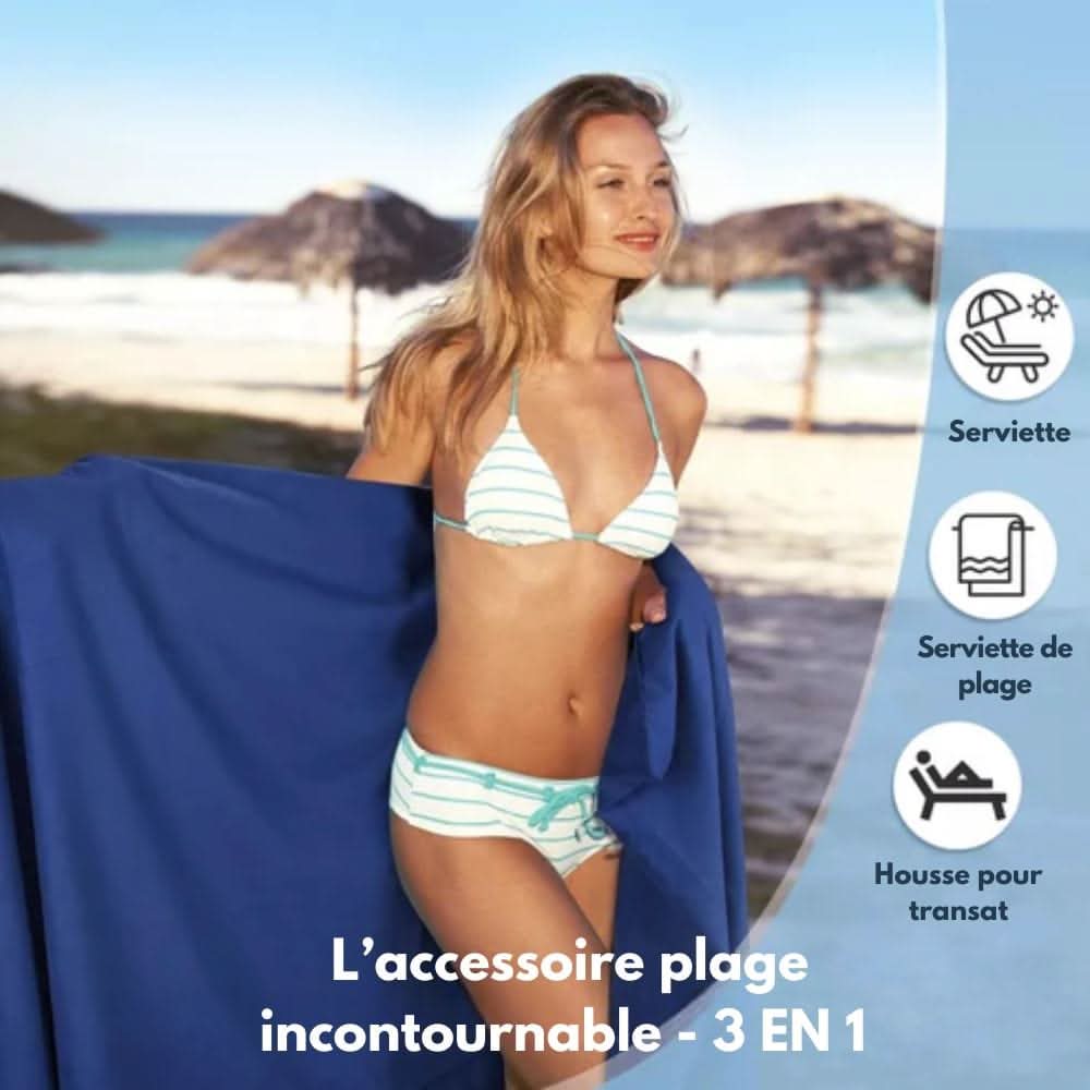 SUNLOUNGE TOWEL - Towel with pockets & non-slip grip for deckchairs - Image 6