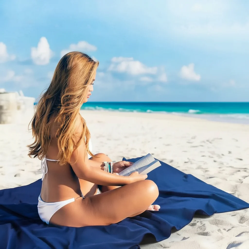SUNLOUNGE TOWEL - Towel with pockets & non-slip grip for deckchairs - Image 8