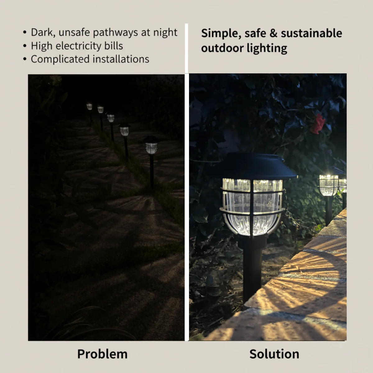 SUNTRAIL – Solar-powered LED garden path lights for safe outdoor lighting - Image 3