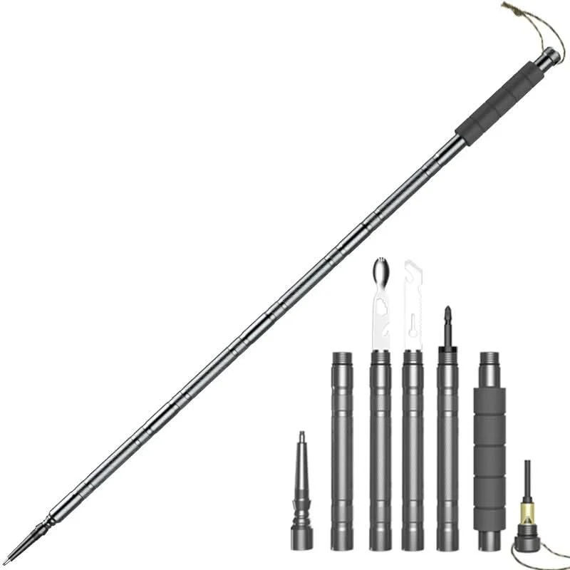 SURVIVAL TREKKER - Tactical hiking pole with multi-tool function for outdoor & emergencies - Image 3