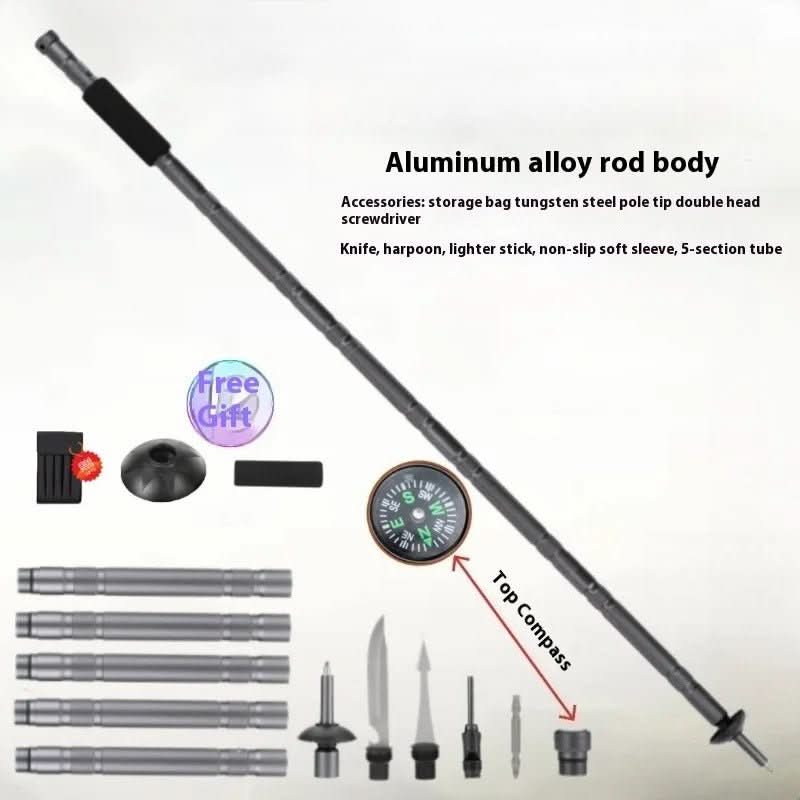 SURVIVAL TREKKER - Tactical hiking pole with multi-tool function for outdoor & emergencies - Image 5