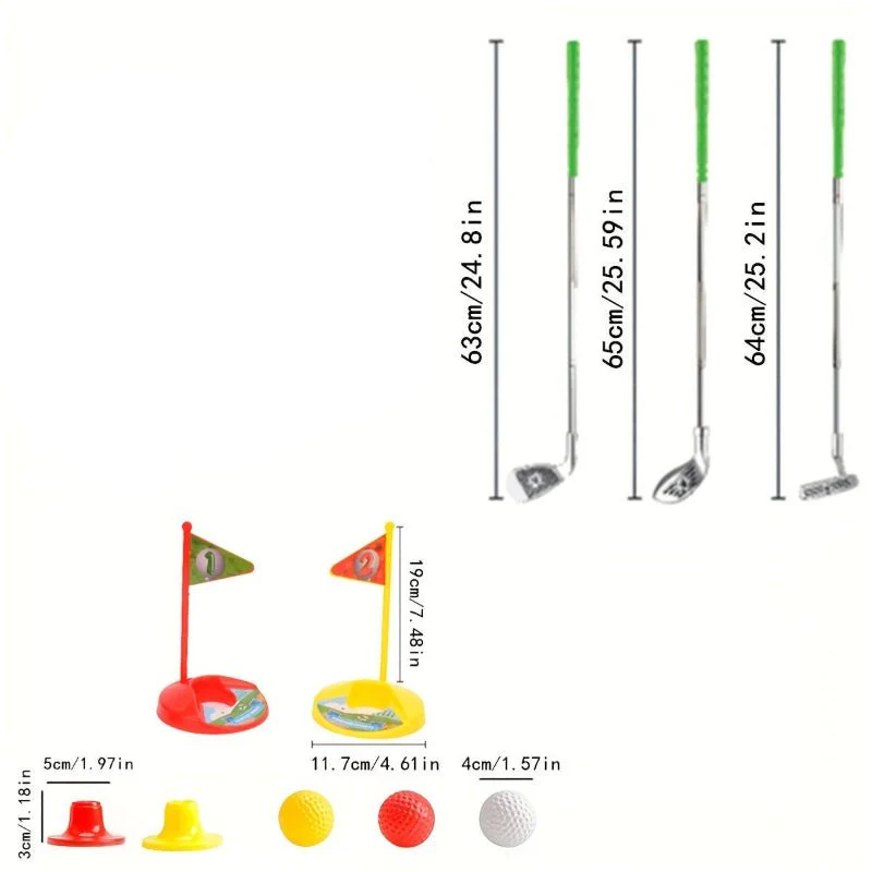 SWINGIQ – Adjustable Children's Golf Set with Telescopic Clubs, 3 Balls & 2 Targets for Children aged 3–8 Years - Image 5