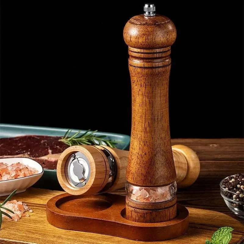 TABLEMILL – Elegant wooden salt and pepper mill with adjustable grind setting - Image 4