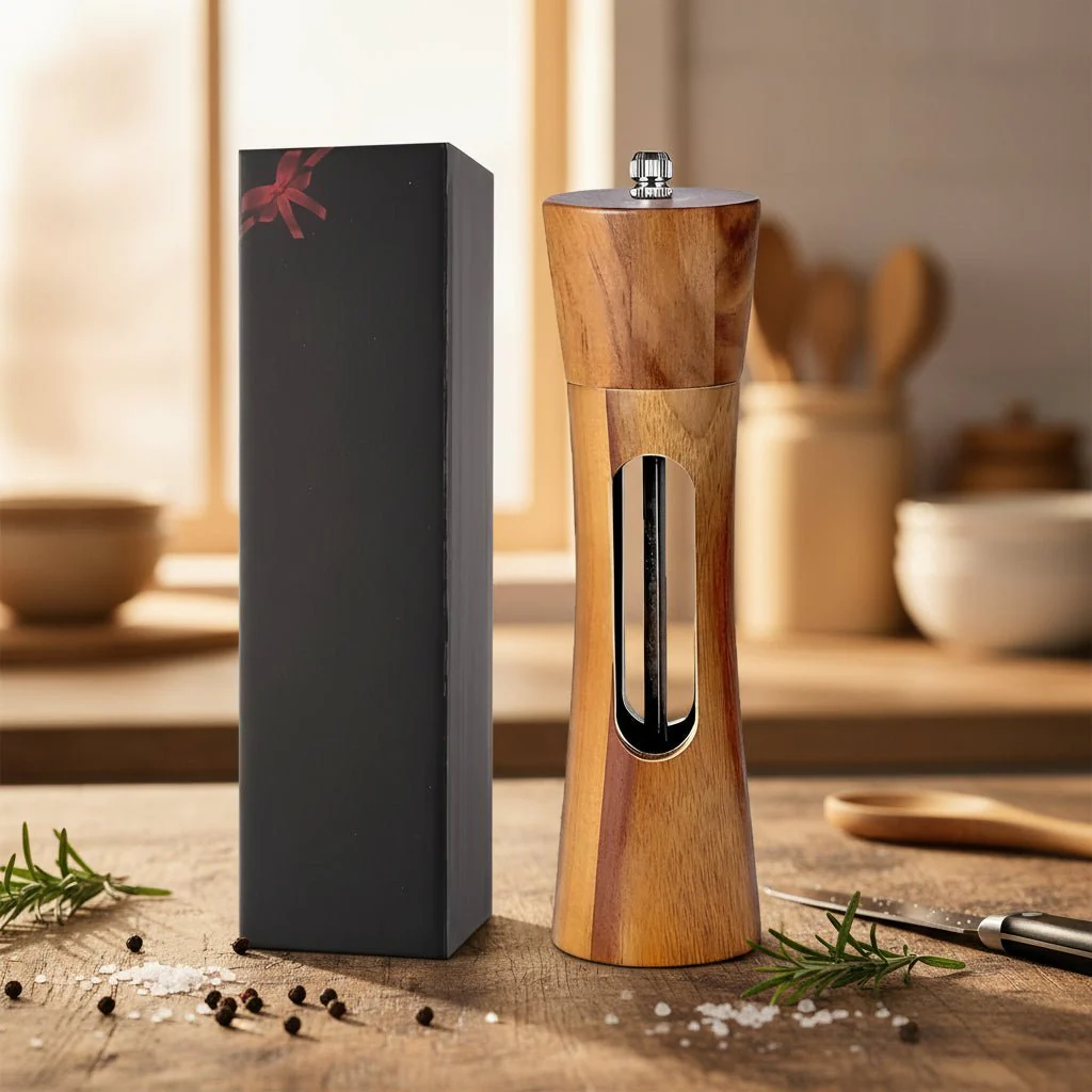 TABLEOAK – Elegant salt and pepper grinders made of wood for precise seasoning