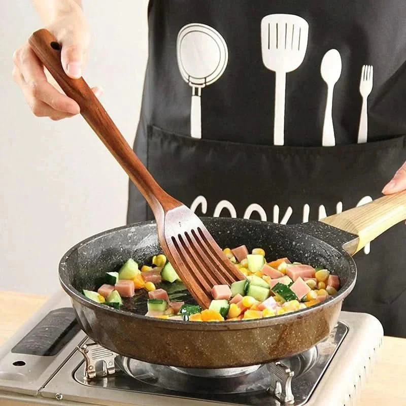 Teak kitchen utensil set - Elegant cooking utensils for modern kitchen gadgets - Image 6