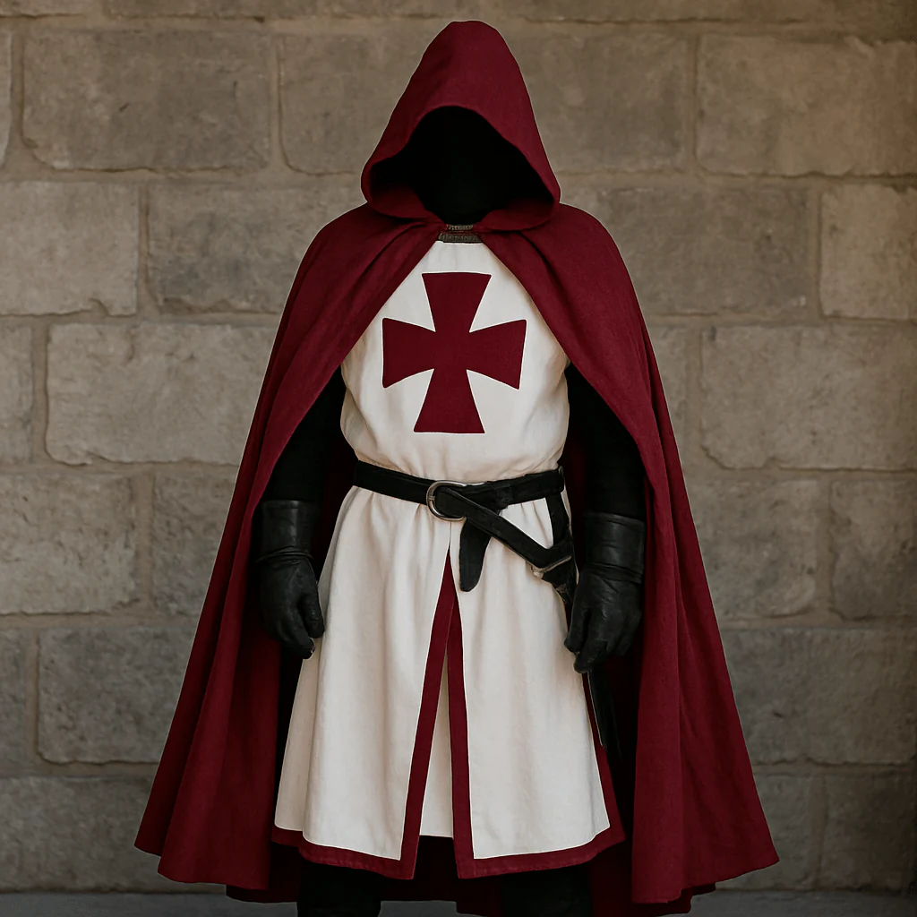 TEMPLARIA – Medieval Knight Templar Costume with Classic Cloak
