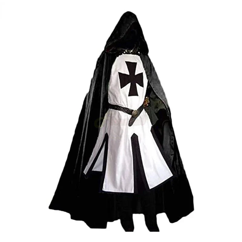 TEMPLARIA – Medieval Knight Templar Costume with Classic Cloak - Image 5