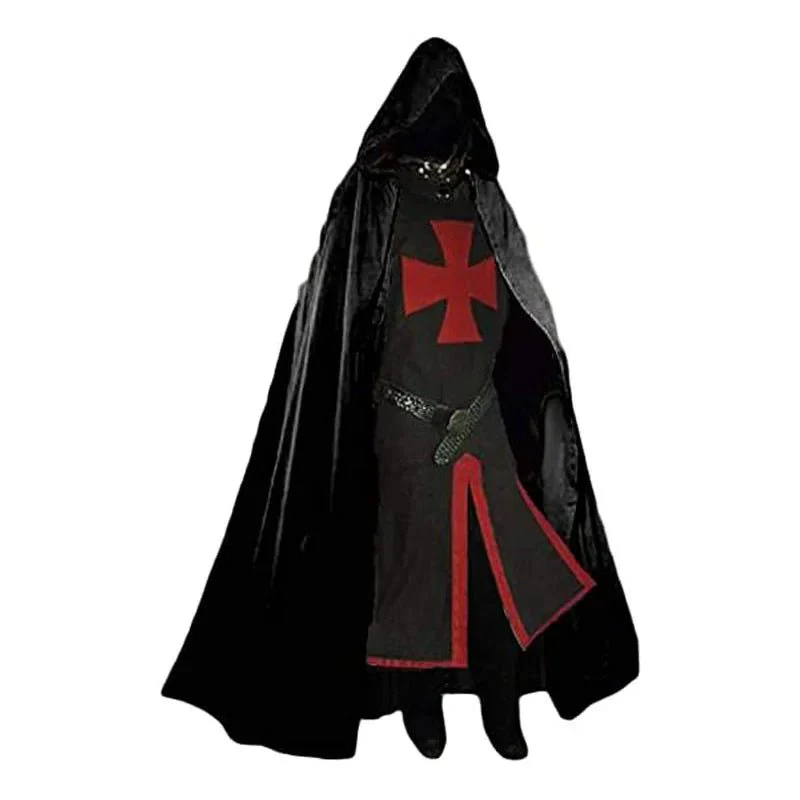TEMPLARIA – Medieval Knight Templar Costume with Classic Cloak - Image 7