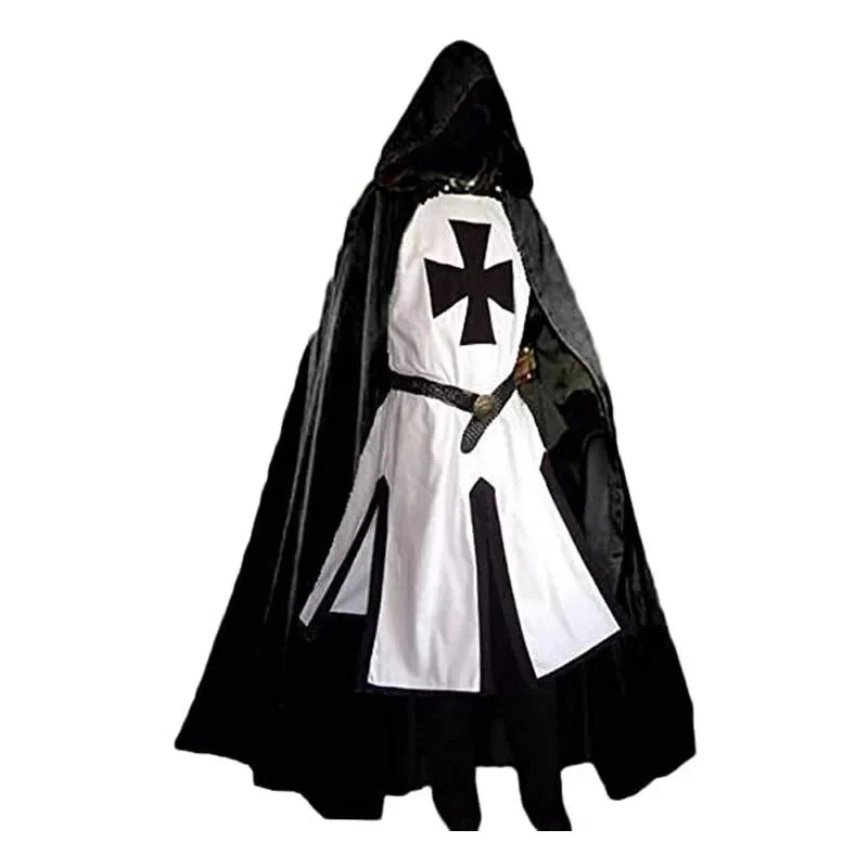 TEMPLARIA – Medieval Knight Templar Costume with Classic Cloak - Image 9