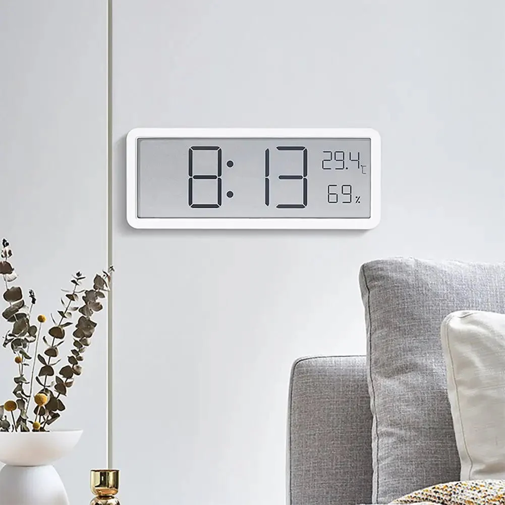 TEMPOCLIME – Large digital wall clock with LED display and climate sensor