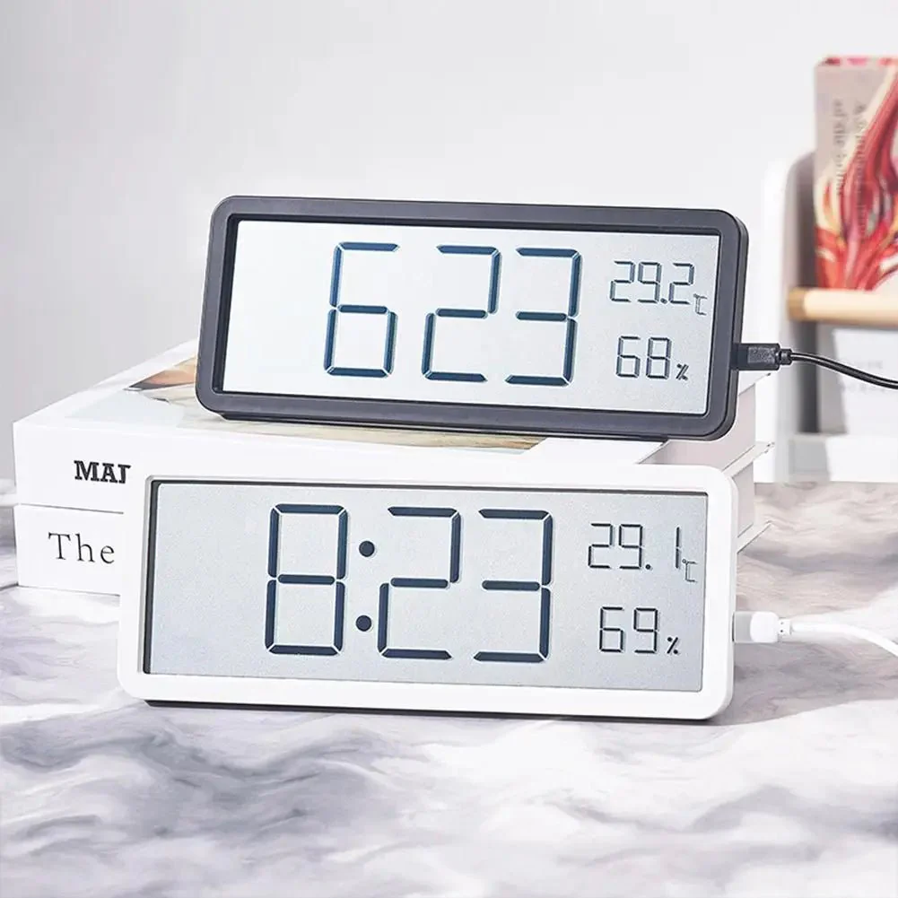 TEMPOCLIME – Large digital wall clock with LED display and climate sensor - Image 4