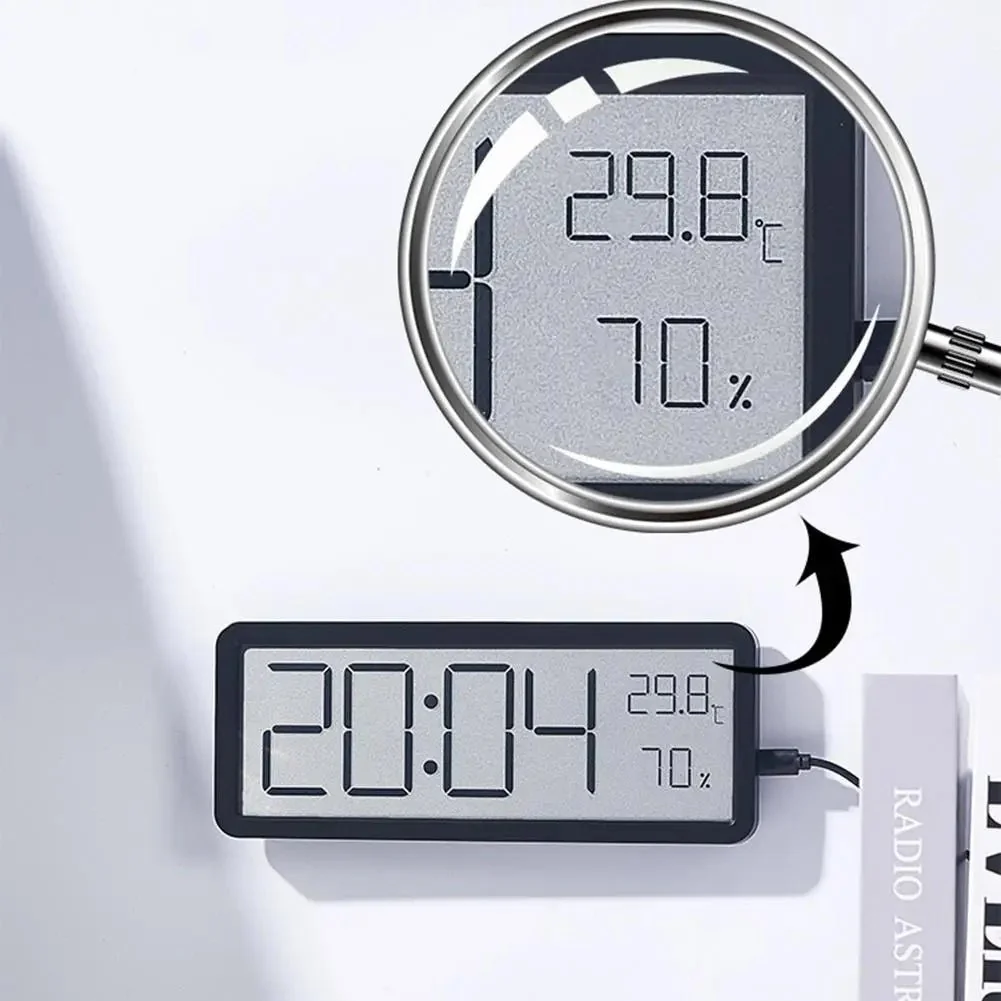 TEMPOCLIME – Large digital wall clock with LED display and climate sensor - Image 5