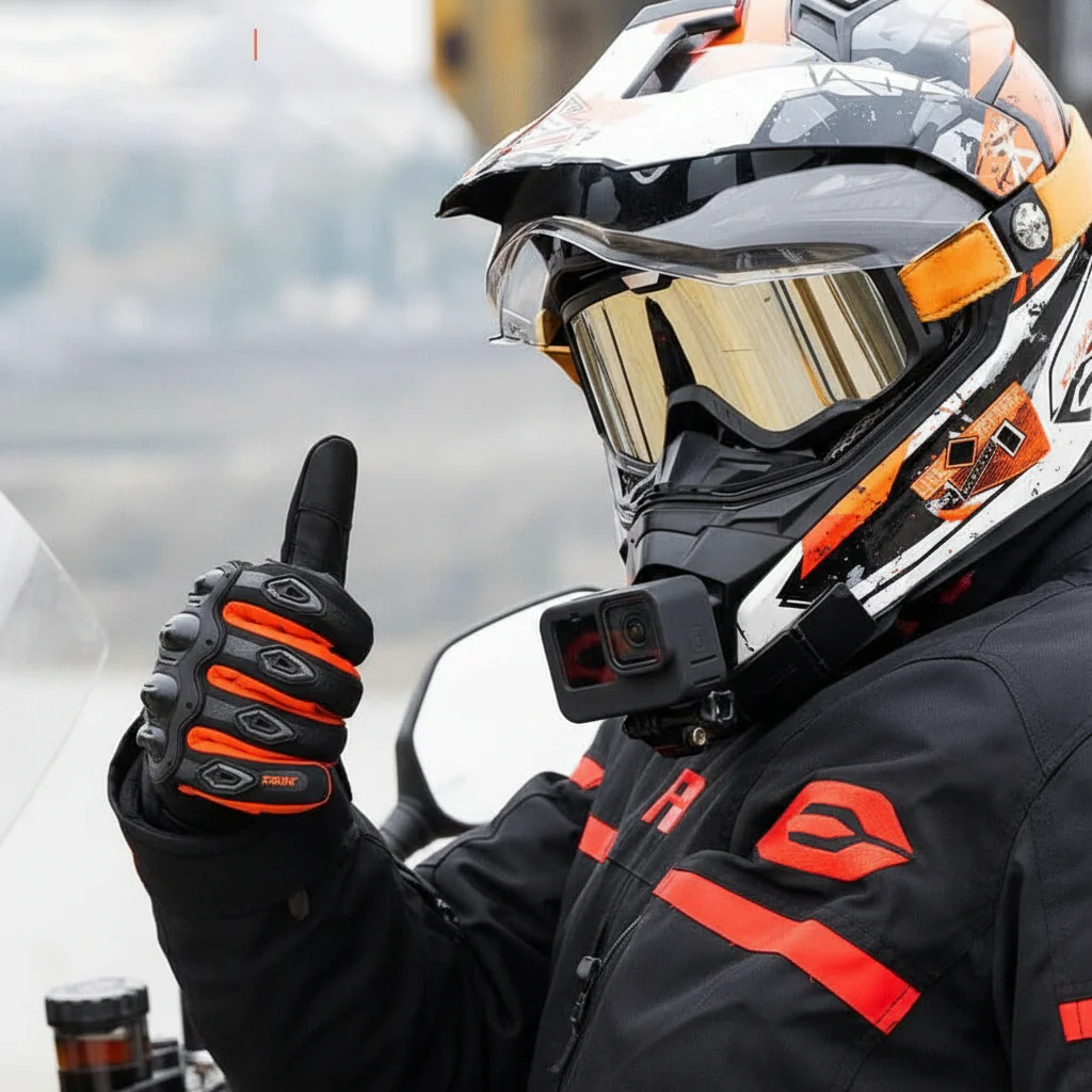 THERMOGRIP Moto Gloves - Waterproof winter motorbike gloves with 3-layer insulation & carbon fibre protection - Image 5
