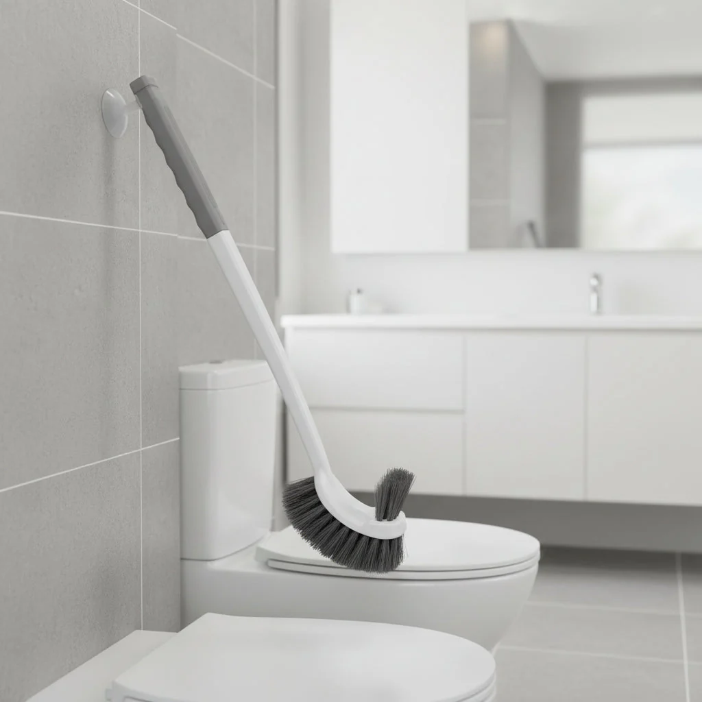 TIEFREACH – Wall-mounted, double-sided toilet brush for thorough deep cleaning