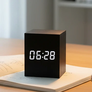 TIMECUBE - Compact mini LED digital alarm clock for stylish rooms