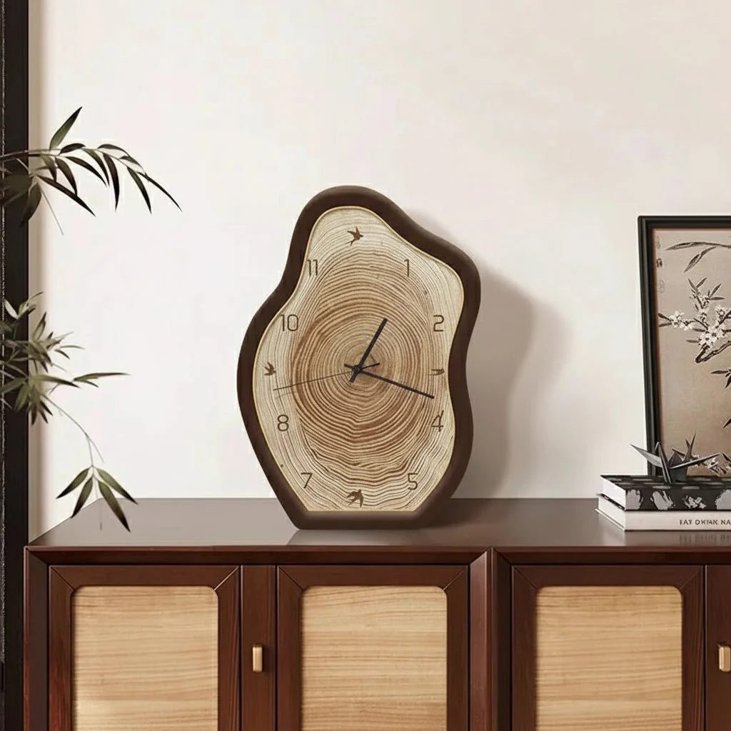 TIMEWAVER – Modern wall clock in irregular ring shape for any room