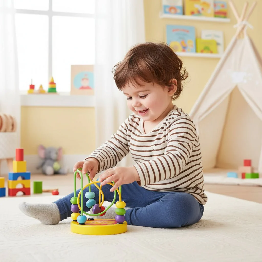TINYTRACKS – Compact wooden roller coaster bead track for Montessori-inspired play - Image 2
