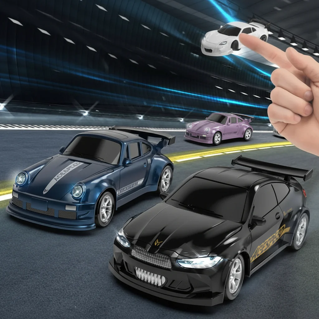 TORQBIT 1:64 Mini Racing Car with 2.4 GHz Remote Control and Drift Tires - Image 5